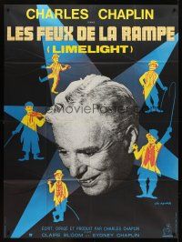 3c495 LIMELIGHT French 1p R70s many artwork images of Charlie Chaplin by Leo Kouper + photo!