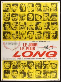 3c501 LONGEST DAY French 1p '62 Zanuck's WWII D-Day classic, portraits of 42 international stars!