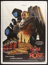 3c528 NAME OF THE ROSE French 1p '86 Sean Connery, different art by Philippe Druillet & Gayout!