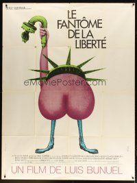 3c552 PHANTOM OF LIBERTY French 1p '84 Luis Bunuel, outrageous erotic Statue of Liberty art!