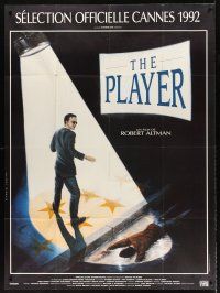 3c557 PLAYER French 1p '92 Robert Altman, Tim Robbins, different art by Pascal Lenoine!