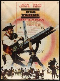 3c602 SOMETHING BIG French 1p '71 cool image of Dean Martin with giant gatling gun!
