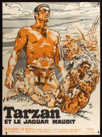 3c620 TARZAN & THE GREAT RIVER French 1p '67 different Roje art of Mike Henry in the title role!