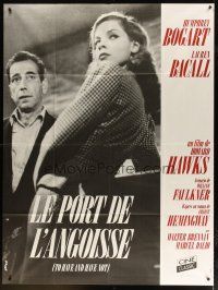 3c629 TO HAVE & HAVE NOT French 1p R80s great c/u of Humphrey Bogart & sexy Lauren Bacall!