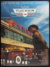 3c638 TUCKER: THE MAN & HIS DREAM French 1p '88 Coppola, different image of Jeff Bridges & car!