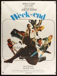 3c647 WEEK END French 1p '68 Jean-Luc Godard, great montage with sexy Mireille Darc!
