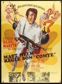 3c651 WRECKING CREW French 1p '69 different art of Dean Martin as Matt Helm with sexy spy babes!