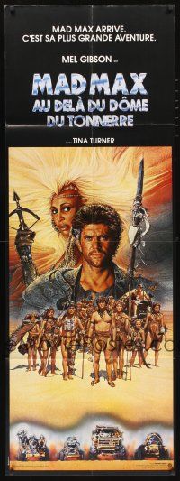3c309 MAD MAX BEYOND THUNDERDOME French door-panel '85 art of Mel Gibson & Tina Turner by Amsel!