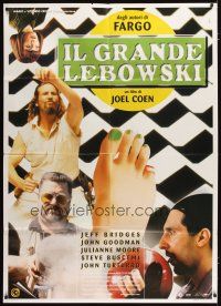 3c141 BIG LEBOWSKI Italian 1p '98 Coen Bros cult classic, Jeff Bridges, Julianne Moore, different!