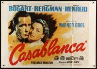 3c155 CASABLANCA Italian 39x55 commercial poster '90s Humphrey Bogart, Ingrid Bergman, classic!