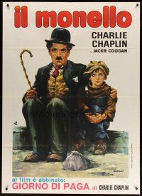 3c209 KID Italian 1p R60s different Stefano artwork of Charlie Chaplin & Jackie Coogan!
