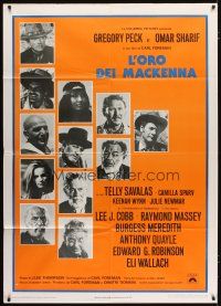 3c225 MacKENNA'S GOLD Italian 1p R70s Gregory Peck, Omar Sharif, Telly Savalas & Julie Newmar!
