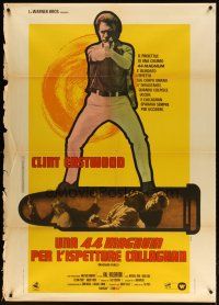 3c230 MAGNUM FORCE Italian 1p '73 completely different art fo Eastwood as Dirty Harry by Ferrini!