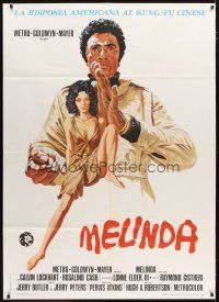3c236 MELINDA Italian 1p '73 art of sexy Vonetta McGee, YOUR kind of black film!