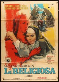 3c243 NUN Italian 1p '67 art of religious Anna Karina & Suzanne Simonin by Angelo Cesselon!