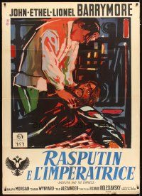 3c261 RASPUTIN & THE EMPRESS Italian 1p R59 cool different art of John & Lionel Barrymore!