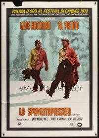 3c266 SCARECROW Italian 1p '73 full-length Gene Hackman with cigar & young Al Pacino!
