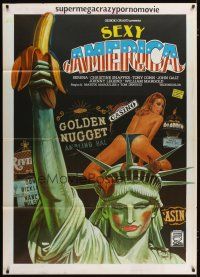 3c295 YOUNG HOT 'N' NASTY TEENAGE CRUISERS Italian 1p '77 Lady Liberty & Las Vegas, Sexy America!