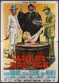 3c014 BALLAD OF CABLE HOGUE Italian 2p '70 Sam Peckinpah, art of sexy Stella Stevens in wash tub!