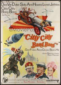 3c028 CHITTY CHITTY BANG BANG Italian 2p '69 Dick Van Dyke, Sally Ann Howes, art of flying car!