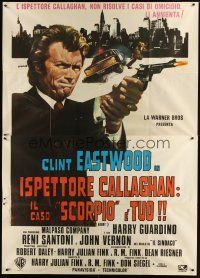 3c039 DIRTY HARRY Italian 2p R70s Franco art of Clint Eastwood pointing gun, Don Siegel classic!