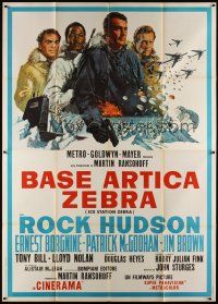 3c063 ICE STATION ZEBRA Italian 2p '69 Rock Hudson, Jim Brown, Ernest Borgnine, Cinerama!