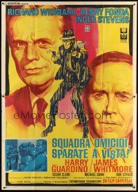 3c076 MADIGAN Italian 2p '68 Richard Widmark, Henry Fonda, Don Siegel, cool different art!