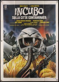 3c085 NIGHTMARE CITY Italian 2p '80 Umberto Lenzi, cool artwork of zombie hunters!