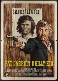 3c089 PAT GARRETT & BILLY THE KID Italian 2p '73 Peckinpah, Kristofferson, Coburn, Ciriello art!