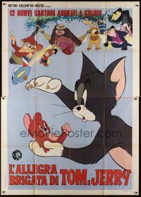 3c119 TOM & JERRY Italian 2p '72 great Hanna-Barbera cat & mouse cartoon image!
