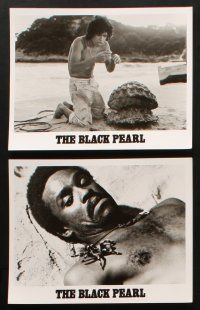 3d487 BLACK PEARL 8 8x10 stills '77 Gilbert Roland, Carl Anderson, cool ocean, beach images!