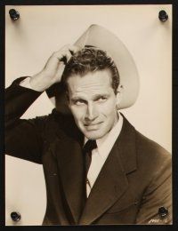 3d683 CHARLTON HESTON 5 8x10 stills '50s cool portraits from military and western roles!