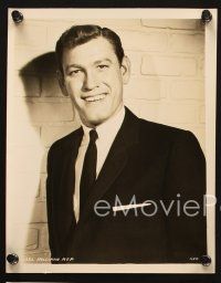 3d833 EARL HOLLIMAN 3 8x10 stills '50s cool portraits in suit, Navy uniform and w/ gun in The Trap!