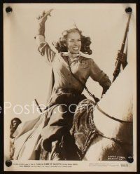 3d755 FLAME OF CALCUTTA 4 8x10 stills '53 wonderful images of Denise Darcel with sword, on horse!