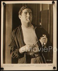 3d938 HARVEY LEMBECK 2 8x10 stills '50s portraits from Girls in the Night, with switchblade!