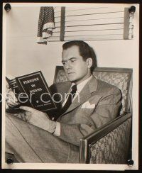 3d943 I WAS A COMMUNIST FOR THE FBI 2 8x10 stills '51 Frank Lovejoy,1 candid reading J. Edgar Hoover