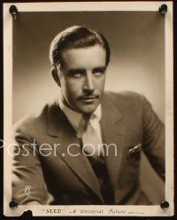 3d950 JOHN BOLES 2 8x10 stills '30s cool close up in suit and fedora, one in suit & tie from Seed!