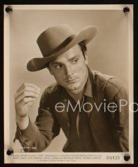 3d637 KEITH LARSEN 6 8x10 stills '50s cool cowboy western portraits with gun, others!
