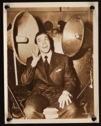 3d862 MARIO LANZA 3 8x10 stills '50s singing portraits with guitar, listening to giant speakers!