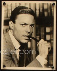 3d981 RICHARD CHAMBERLAIN 2 8x10 stills '50s great portraits in jacket, and with pipe!