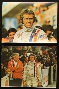 3d520 LE MANS 8 color 7.5x10 stills '71 images of race car driver Steve McQueen & cars on track!