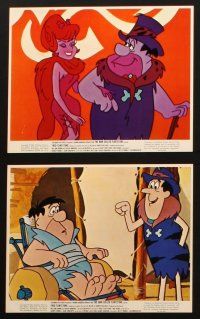 3d586 MAN CALLED FLINTSTONE 7 color 8x10 stills '66 Hanna-Barbera, Fred, Barney, Wilma & Betty!