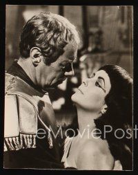 3d742 CLEOPATRA 4 English 8x10.25 stills '63 great images of Elizabeth Taylor & Rex Harrison!