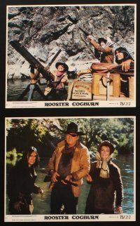 3d593 ROOSTER COGBURN 7 8x10 mini LCs '75 great images of cowboy John Wayne & Katharine Hepburn!