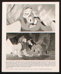 3d383 LION KING presskit w/ 4 stills '94 classic Disney cartoon set in Africa, Mufasa in sky!