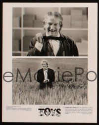 3d058 TOYS presskit w/ 14 stills '92 Robin Williams, Joan Cusack, directed by Barry Levinson!