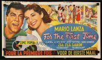 3e668 FOR THE FIRST TIME Belgian '59 art of Mario Lanza with a gorgeous new screen beauty!