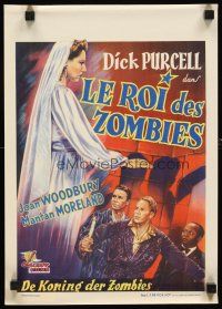 3e693 KING OF THE ZOMBIES Belgian '40s Dick Purcell, Joan Woodbury, Mantan Moreland!