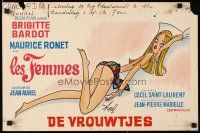 3e699 LES FEMMES Belgian '69 completely different art of sexy Brigitte Bardot in bed!