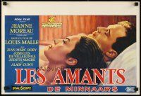 3e701 LOVERS Belgian '58 Louis Malle's Les Amants, art of Jeanne Moreau & her lover in bed!